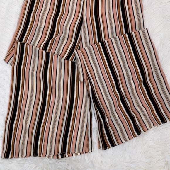 Leith Strapless Striped Wide Leg Jumpsuit Size Large - Picture 11 of 13